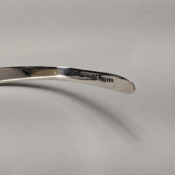 Sterling SILVER Choker Clean Modern Wave UNIQUE! - Picture 4 of 8